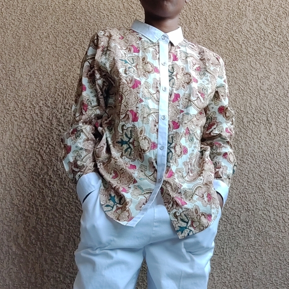 Men's Floral Button Up - Picture 2 of 12
